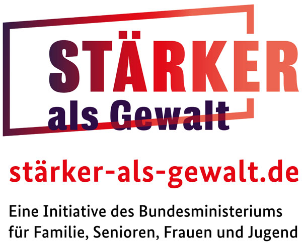 Logo Stärker als Gewalt